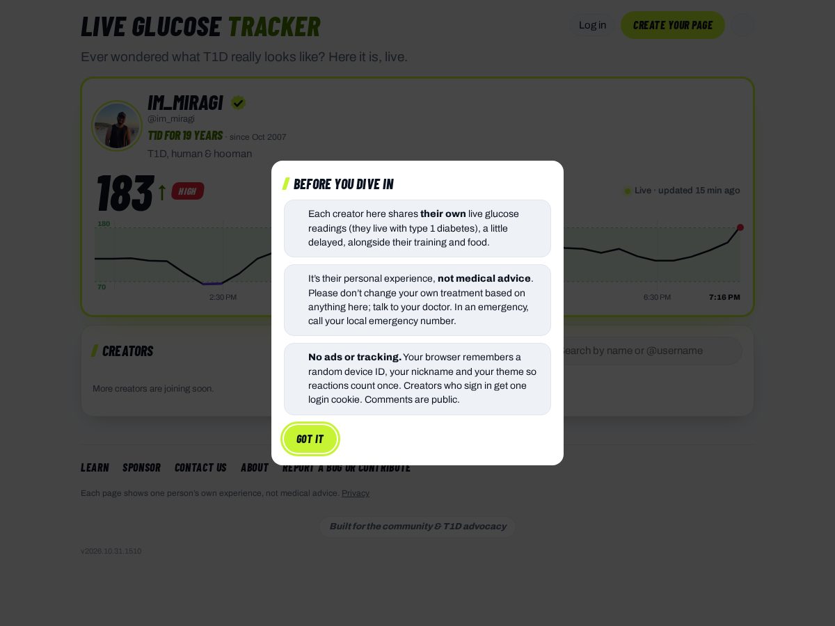 Landing-page snapshot of t1d.social