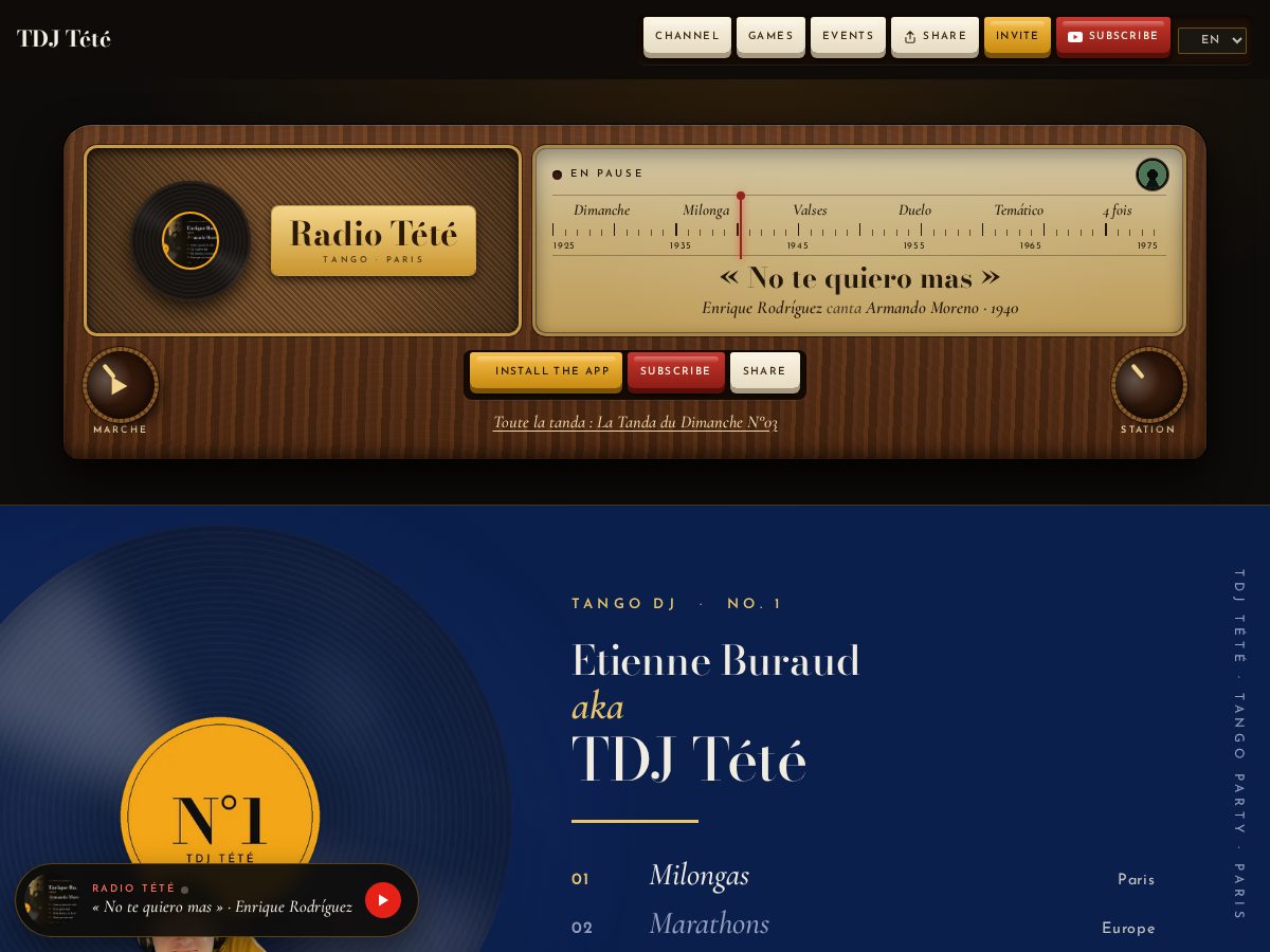 Landing-page snapshot of tdjtete.com