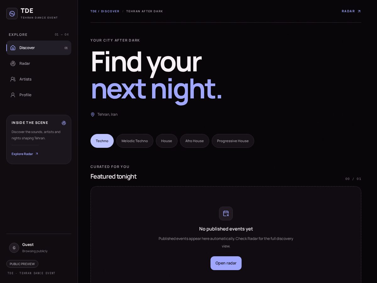 Landing-page snapshot of tehrande.site