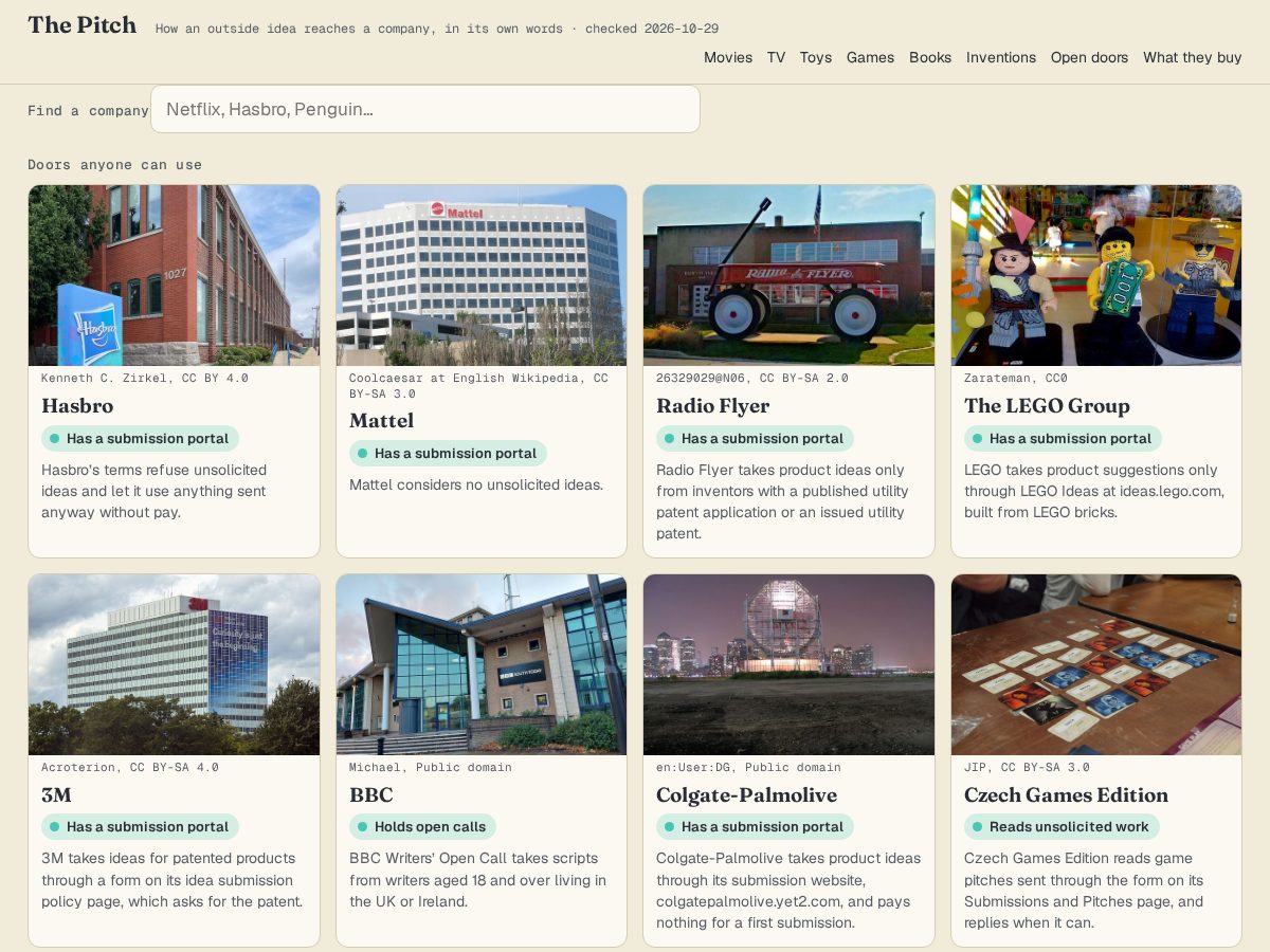 Landing-page snapshot of thepitch.pro