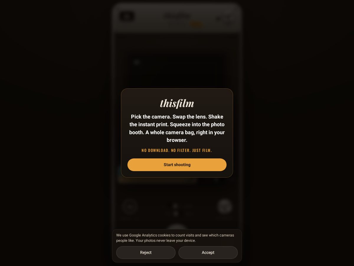 Landing-page snapshot of thisfilm.app