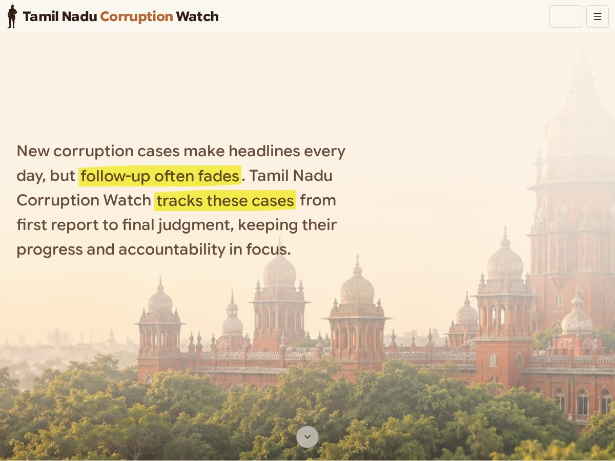 Landing-page snapshot of tncorruptionwatch.com