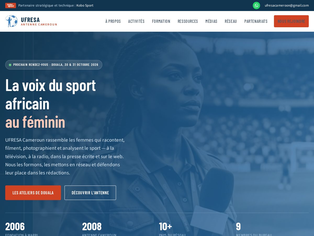 Landing-page snapshot of ufresa-cameroun.org