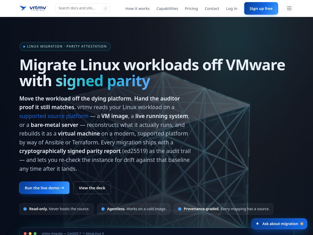 Landing-page snapshot of virtualmovevrtmv.com