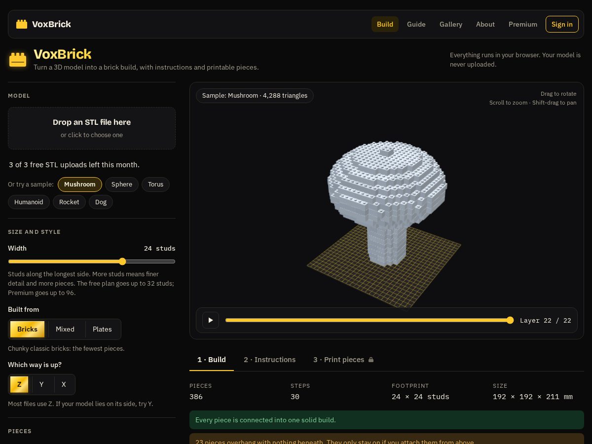 Landing-page snapshot of voxbrick.com