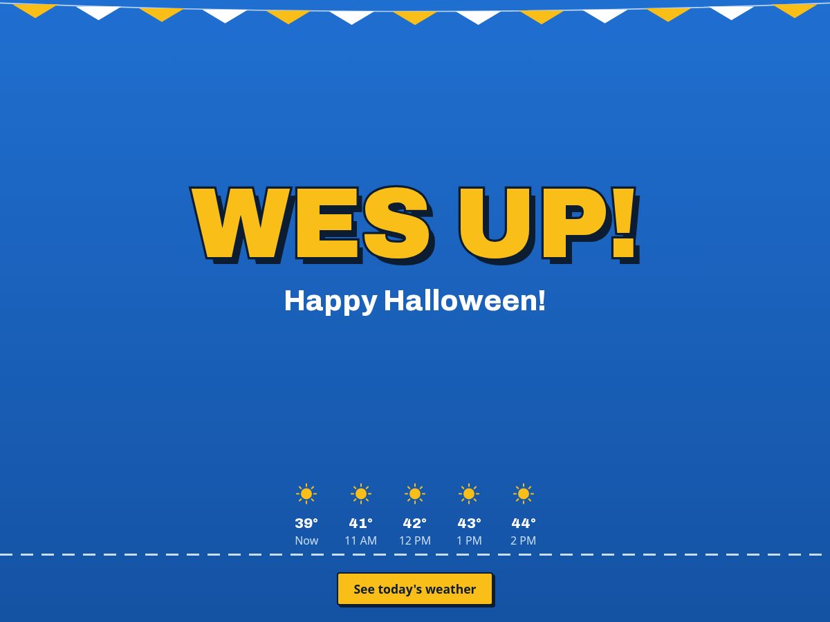 Landing-page snapshot of wesup.day
